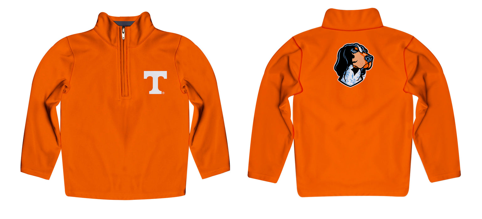 Tennessee Vols Vive La Fete Game Day Solid Orange Quarter Zip Pullover Sleeves