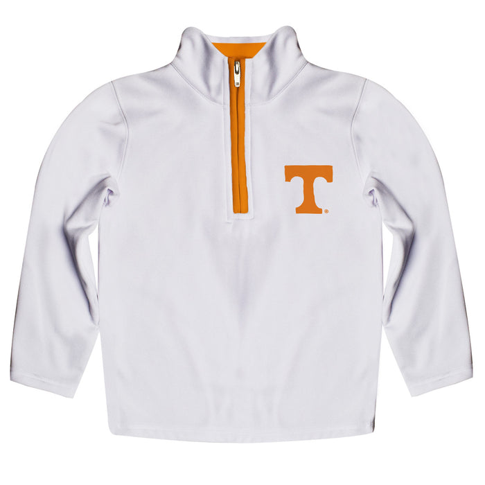 Tennessee Vols Hand Sketched Vive La Fete Impressions Artwork  White Quarter Zip Pullover V1