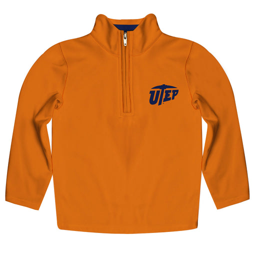 Texas at El Paso Miners Vive La Fete Game Day Solid Orange Quarter Zip Pullover Sleeves