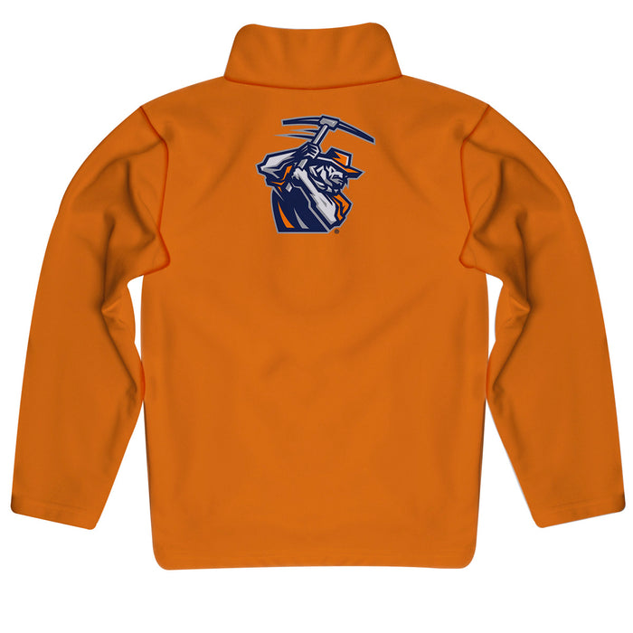 Texas at El Paso Miners Vive La Fete Game Day Solid Orange Quarter Zip Pullover Sleeves