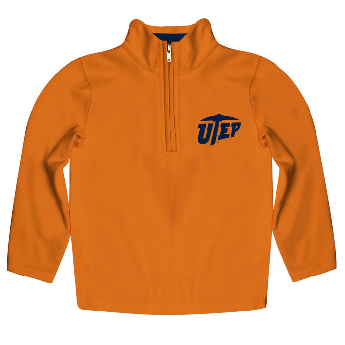 Texas at El Paso Miners Vive La Fete Logo and Mascot Name Womens Orange Quarter Zip Pullover