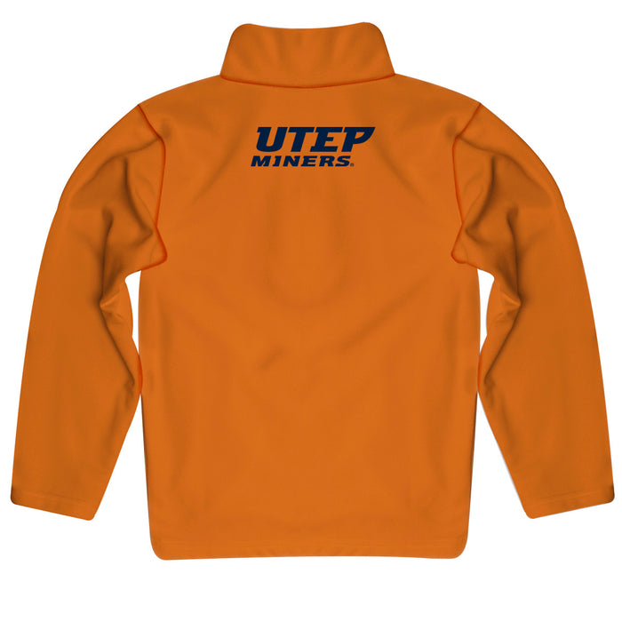 Texas at El Paso Miners Vive La Fete Logo and Mascot Name Womens Orange Quarter Zip Pullover - Vive La Fête - Online Apparel Store