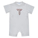 Troy Trojans Embroidered White Knit Short Sleeve Boys Romper