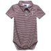 Troy Trojans Embroidered Maroon Stripes Stripe Knit Polo Onesie