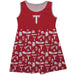 Troy Trojans Sleeveless Tank Dress Girls Maroon Repeat Print Hand Sketched Vive La Fete Impressions