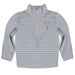 Troy Trojans Embroidered Gray Stripes Quarter Zip Pullover