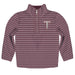 Troy Trojans Embroidered Maroon Stripes Quarter Zip Pullover