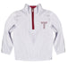 Troy Trojans Hand Sketched Vive La Fete Impressions Artwork  White Quarter Zip Pullover V1