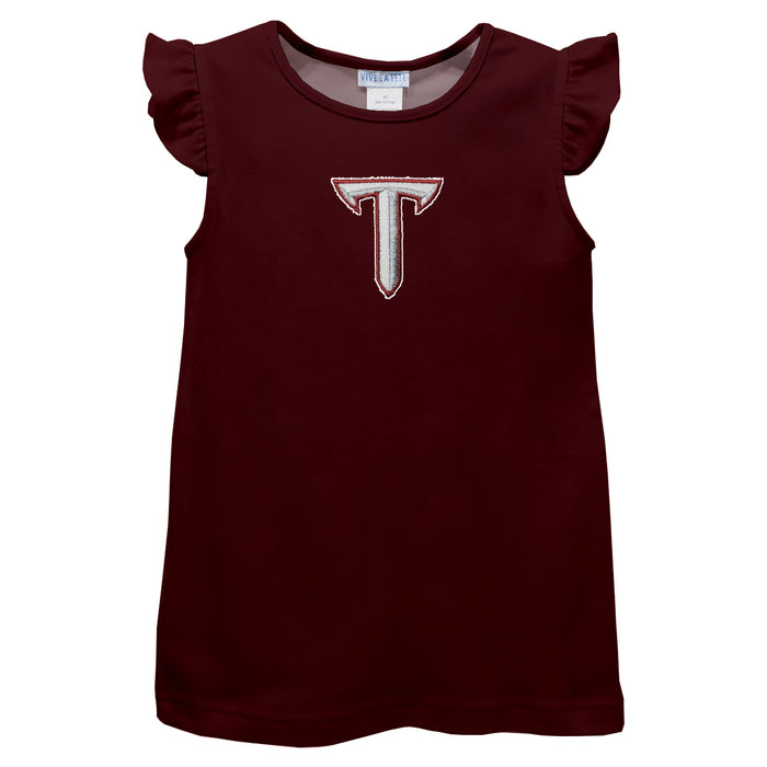 Troy Trojans Embroidered Maroon Knit Angel Sleeve