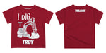 Troy Trojans Vive La Fete Excavator Boys Game Day Maroon Short Sleeve Tee - Vive La Fête - Online Apparel Store