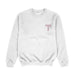 Troy Trojans Hand Sketched Vive La Fete Impressions Artwork Womens  White Crewneck Sweatshirt