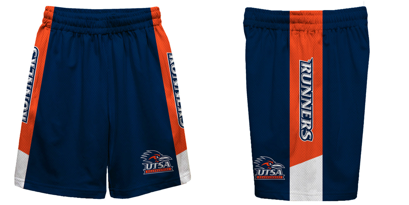 Texas at San Antonio Roadrunners Vive La Fete Game Day Blue Stripes Boys Solid Orange Athletic Mesh Short - Vive La Fête - Online Apparel Store