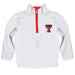 Texas Tech Red Raiders Hand Sketched Vive La Fete Impressions Artwork  White Quarter Zip Pullover V1