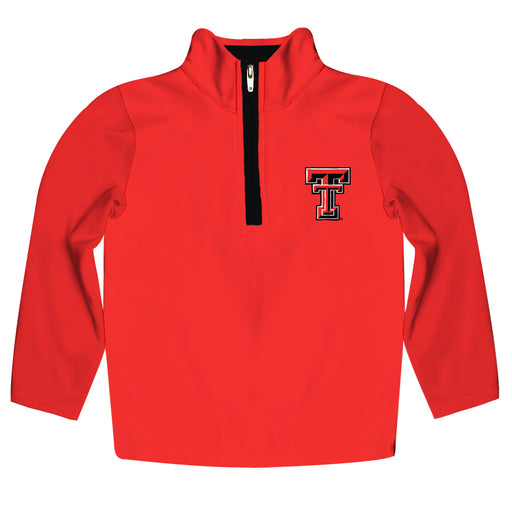 Texas Tech Red Raiders Hand Sketched Vive La Fete Impressions Artwork  Red Quarter Zip Pullover V1