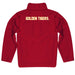Tuskegee Golden Tigers Vive La Fete Logo and Mascot Name Womens Red Quarter Zip Pullover - Vive La Fête - Online Apparel Store