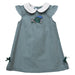 Tulane Green Wave Embroidered Hunter Green Gingham A Line Dress