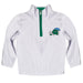 Tulane Green Wave Hand Sketched Vive La Fete Impressions Artwork  White Quarter Zip Pullover V1