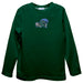 Tulane Green Wave Embroidered Hunter Green knit Long Sleeve Boys Tee Shirt