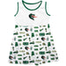 Alabama at Birmingham Blazers Sleeveless Tank Dress Girls White Repeat Print Hand Sketched Vive La Fete Impressions