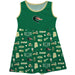 Alabama at Birmingham Blazers Sleeveless Tank Dress Girls Green Repeat Print Hand Sketched Vive La Fete Impressions