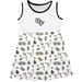 UCF Knights Sleeveless Tank Dress Girls White Repeat Print Hand Sketched Vive La Fete Impressions