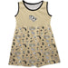 UCF Knights Sleeveless Tank Dress Girls Gold Repeat Print Hand Sketched Vive La Fete Impressions