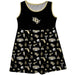 UCF Knights Sleeveless Tank Dress Girls Black Repeat Print Hand Sketched Vive La Fete Impressions