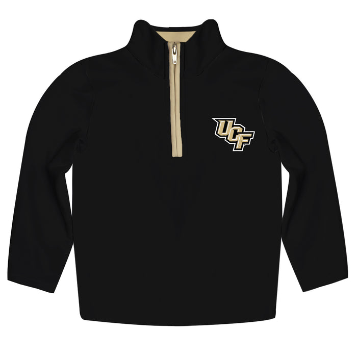 UCF Knights Hand Sketched Vive La Fete Impressions Artwork  Black Quarter Zip Pullover V1