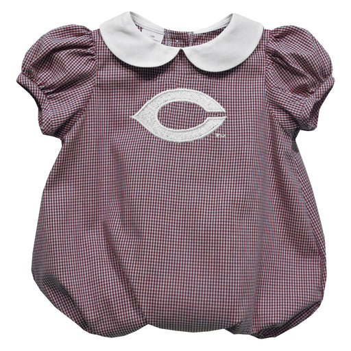 University of Chicago Maroons Embroidered Maroon Girls Baby Bubble Short Sleeve