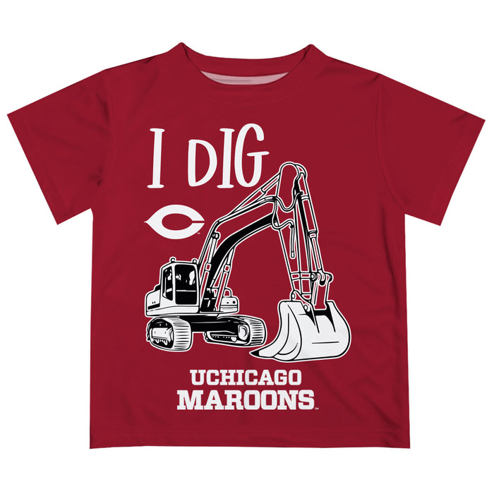 University of Chicago Maroons Vive La Fete Excavator Boys Game Day Maroon Short Sleeve Tee