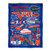 Florida Gators Royal Hand Sketched Vive La Fete Impressions Artwork Plush Soft Minky Blanket 36 x 48