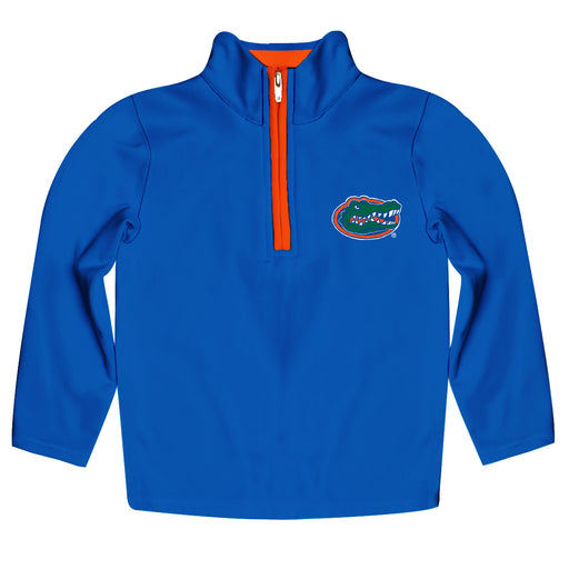 Florida Gators Hand Sketched Vive La Fete Impressions Artwork  Blue Quarter Zip Pullover V1