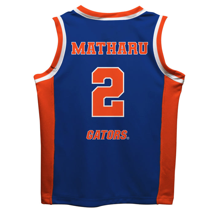 Florida Gators Vive La Fete Aliyah Matharu Game Day Blue Boys Basketball Jersey