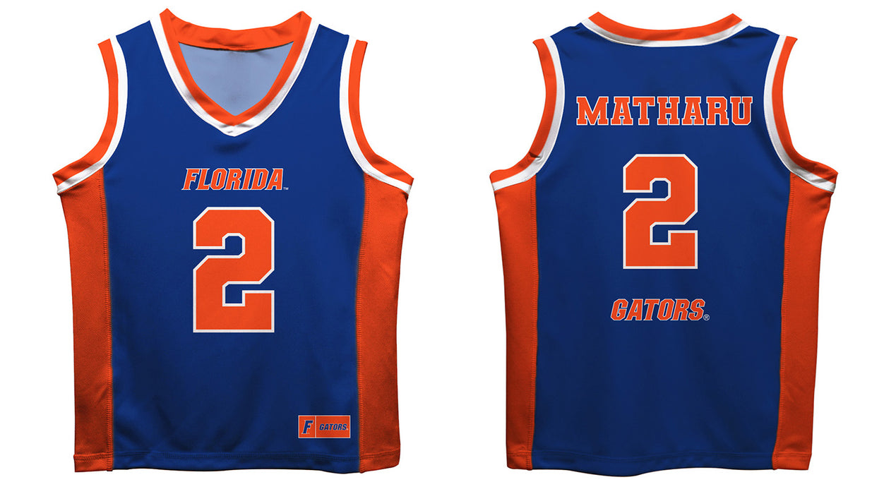 Florida Gators Vive La Fete Aliyah Matharu Game Day Blue Boys Basketball Jersey