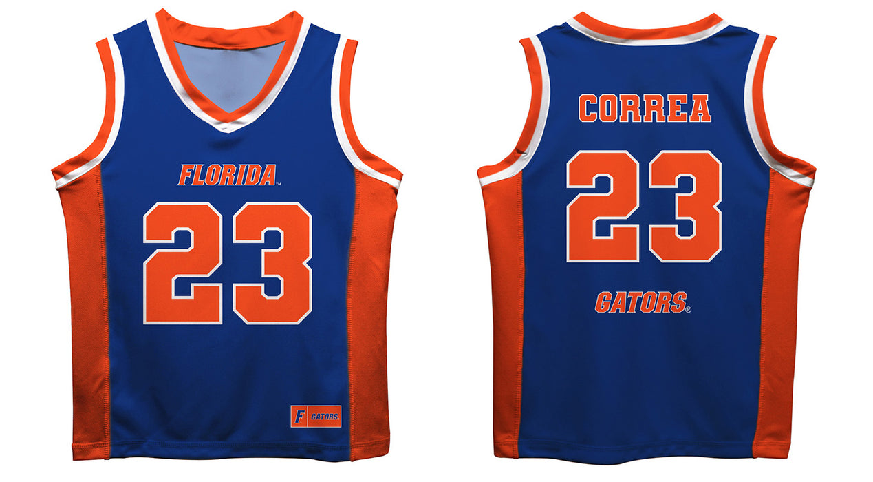 Florida Gators Vive La Fete Leilani Correa Game Day Blue Boys Basketball Jersey