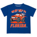 Florida Gators  Vive La Fete Monster Truck Boys Game Day Blue Short Sleeve Tee