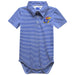 Kansas Jayhawks Embroidered Royal Stripes Stripe Knit Polo Onesie