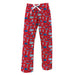 Kansas Jayhawks Repeat Print Hand Sketched Vive La Fete Impressions Artwork Womens  Red  Lounge Pants