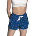 Kansas Jayhawks Vive La Fete Game Day All Over Logo Women Blue Lounge Shorts