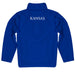 Kansas Jayhawks Vive La Fete Logo and Mascot Name Womens Blue Quarter Zip Pullover - Vive La Fête - Online Apparel Store