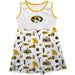 Missouri Tigers MU Sleeveless Tank Dress Girls White Repeat Print Hand Sketched Vive La Fete Impressions