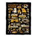 Missouri Tigers MU Black Hand Sketched Vive La Fete Impressions Artwork Plush Soft Minky Blanket 36 x 48