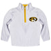 Missouri Tigers MU Hand Sketched Vive La Fete Impressions Artwork  White Quarter Zip Pullover V1