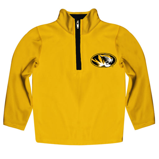 Missouri Tigers MU Hand Sketched Vive La Fete Impressions Artwork  Gold Quarter Zip Pullover V1