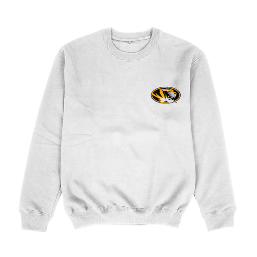 Missouri Tigers MU Hand Sketched Vive La Fete Impressions Artwork Womens  White Crewneck Sweatshirt