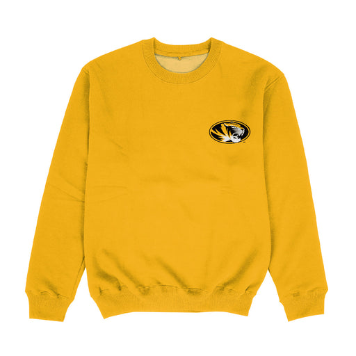 Missouri Tigers MU Hand Sketched Vive La Fete Impressions Artwork Womens  Gold Crewneck Sweatshirt