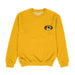 Missouri Tigers MU Hand Sketched Vive La Fete Impressions Artwork Womens  Gold Crewneck Sweatshirt