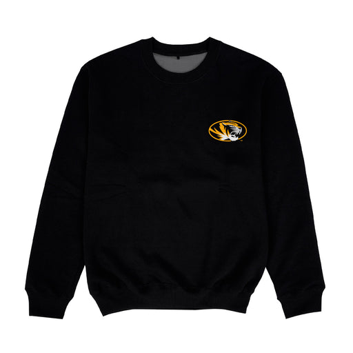 Missouri Tigers MU Hand Sketched Vive La Fete Impressions Artwork Womens  Black Crewneck Sweatshirt