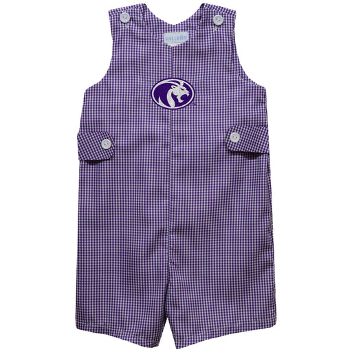 North Alabama Lions Embroidered Purple Gingham Boys Jon Jon