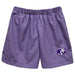 North Alabama Lions Embroidered Purple Gingham Pull On Short